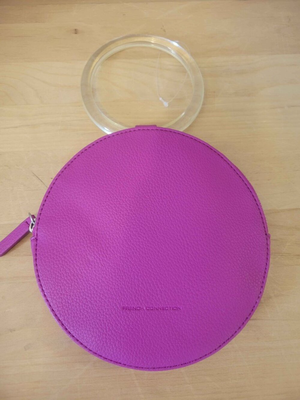 FRENCH CONNECTION circle pink faux-leather mini bag